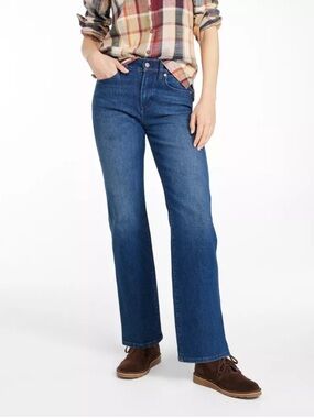 LL Bean Women's Signature Original Jeans, High-Rise Straight-Leg Size 12 Tall